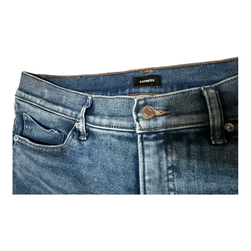 Express 70’s Flare Blue Jeans - Picture 4 of 7